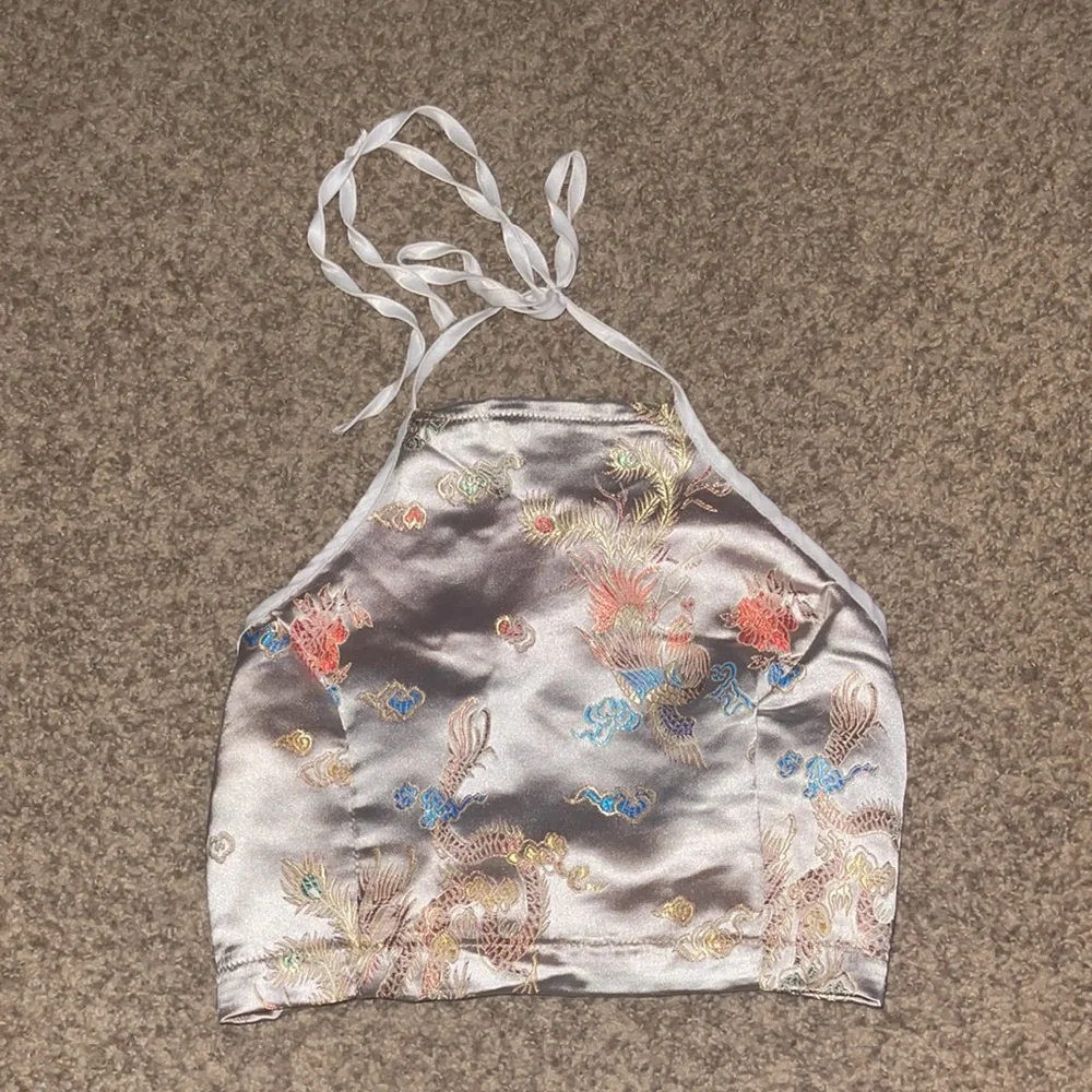 Satin Backless Halter Top - Picture 7 of 7